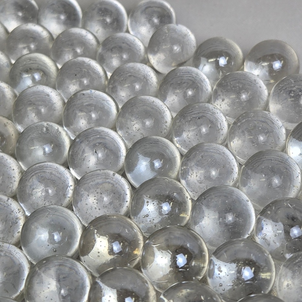 210 Clear Game Marbles With Bubbles, 1 lb 14 oz - Picture 6 of 12